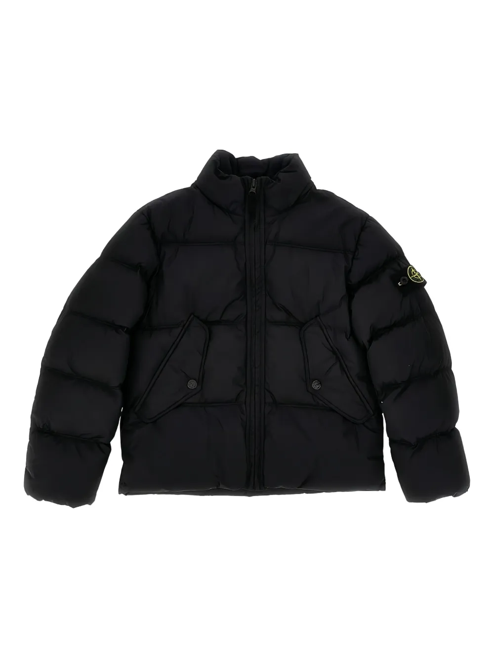 

Стеганая куртка-пуховик Stone Island Junior, черный
