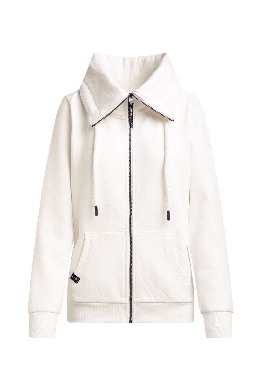 

Толстовка с капюшоном на молнии Soccx, белый