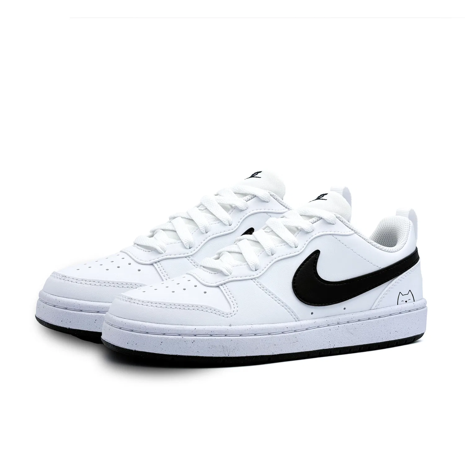 Детские скейтбординг-кроссовки Nike Court Borough Kids белые — фото 4