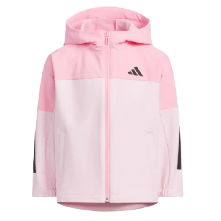 Детская куртка с капюшоном Adidas розовая