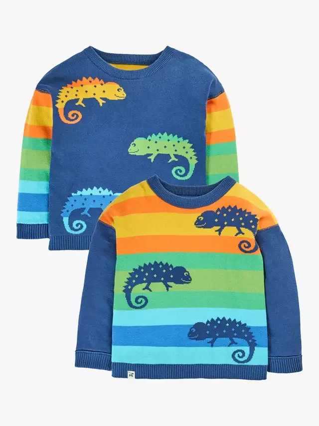 Детский двусторонний комбинезон Luca, темно-синий/разноцветный Frugi