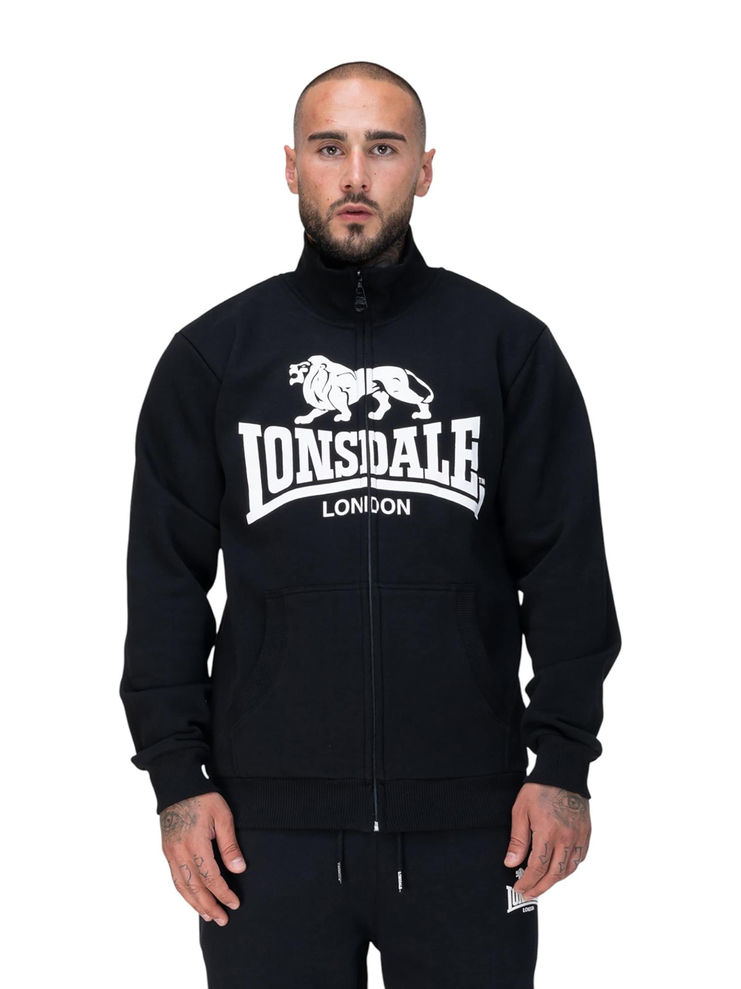 

LONSDALE Толстовка с молнией 'Blencarn' в черном цвете