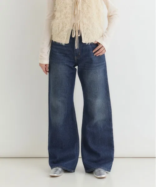 【Levi's】Джинсы средней длины свободного кроя (эффект стройности ног / подчеркивают фигуру / винтажный стиль) — фото 2
