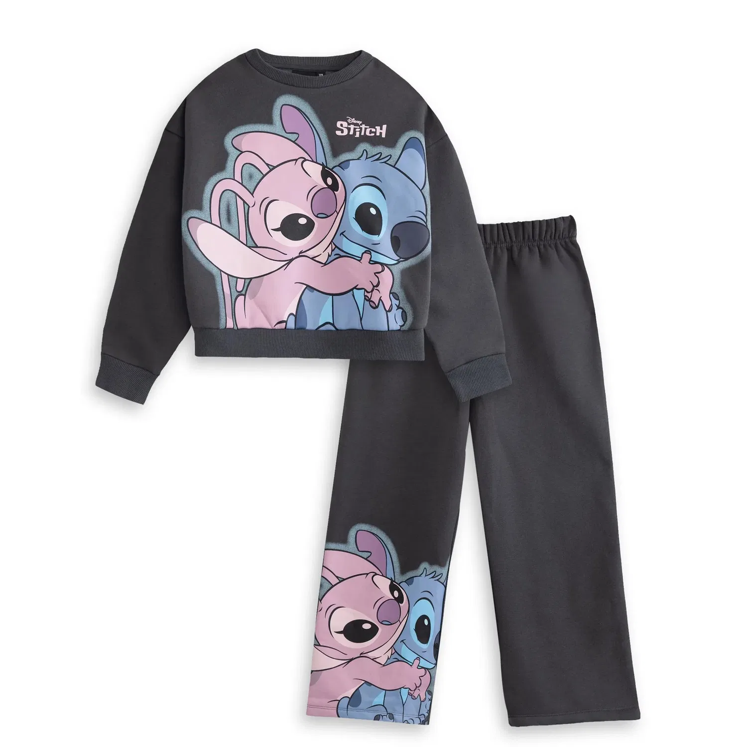 Детский комплект из свитшота и леггинсов Lilo & Stitch, серый, Disney, серый