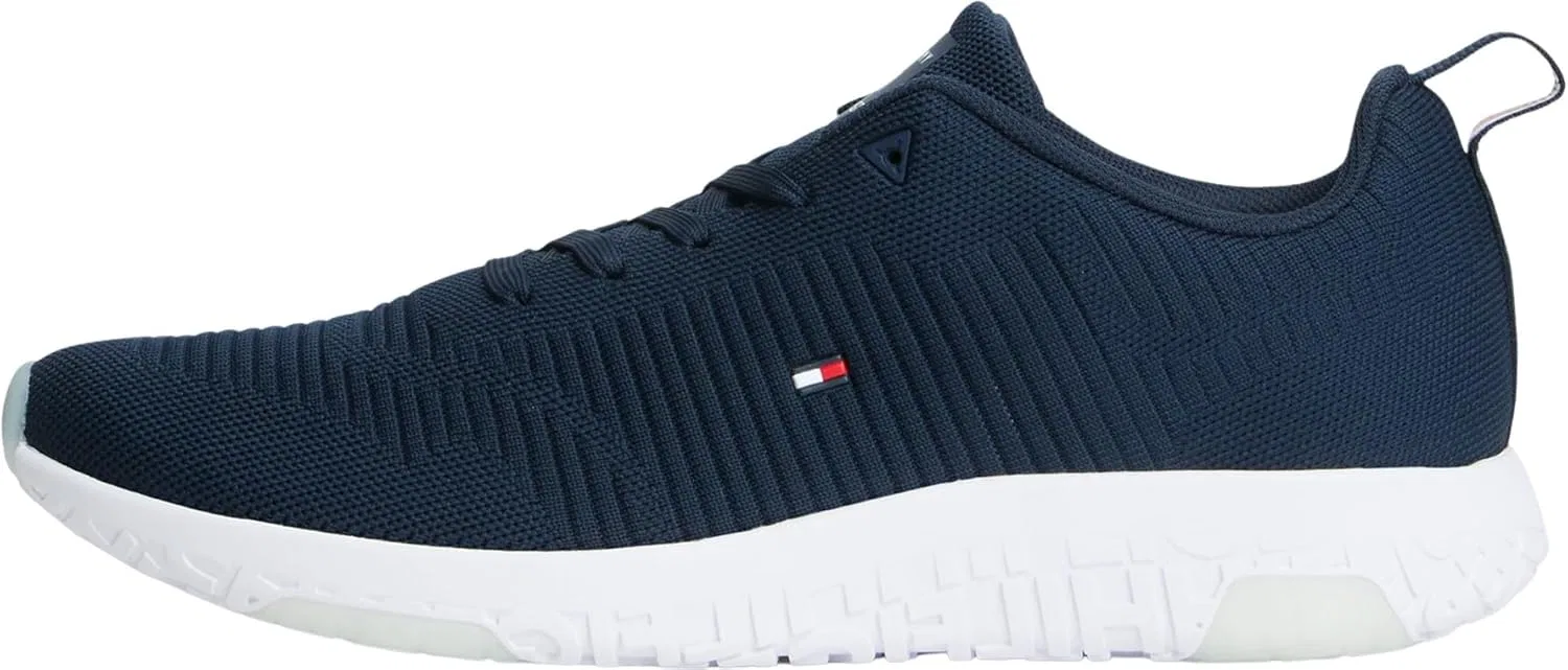 Мужские кроссовки Tommy Hilfiger Runner, спортивная обувь с ребристым плетением в корпоративном стиле, 2-Blue Desert Sky