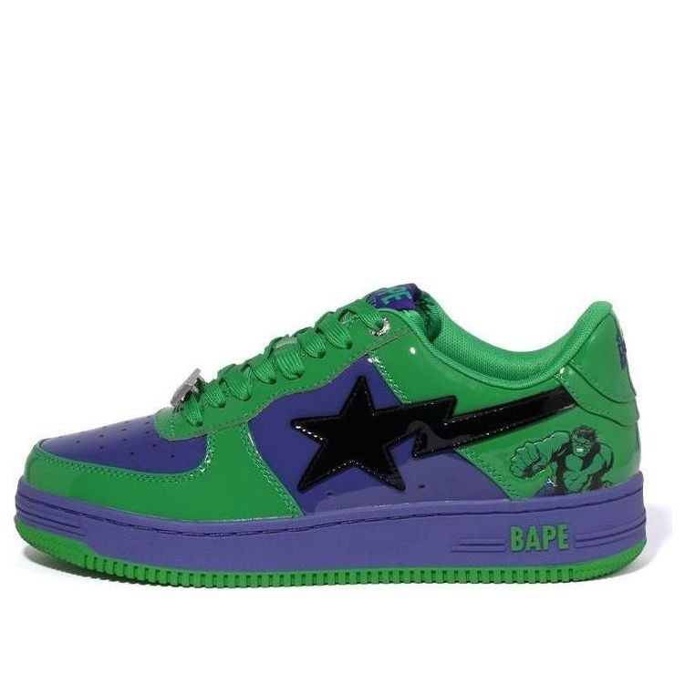 

Кроссовки A Bathing Ape x Marvel Bape sta 'Hulk', зеленый