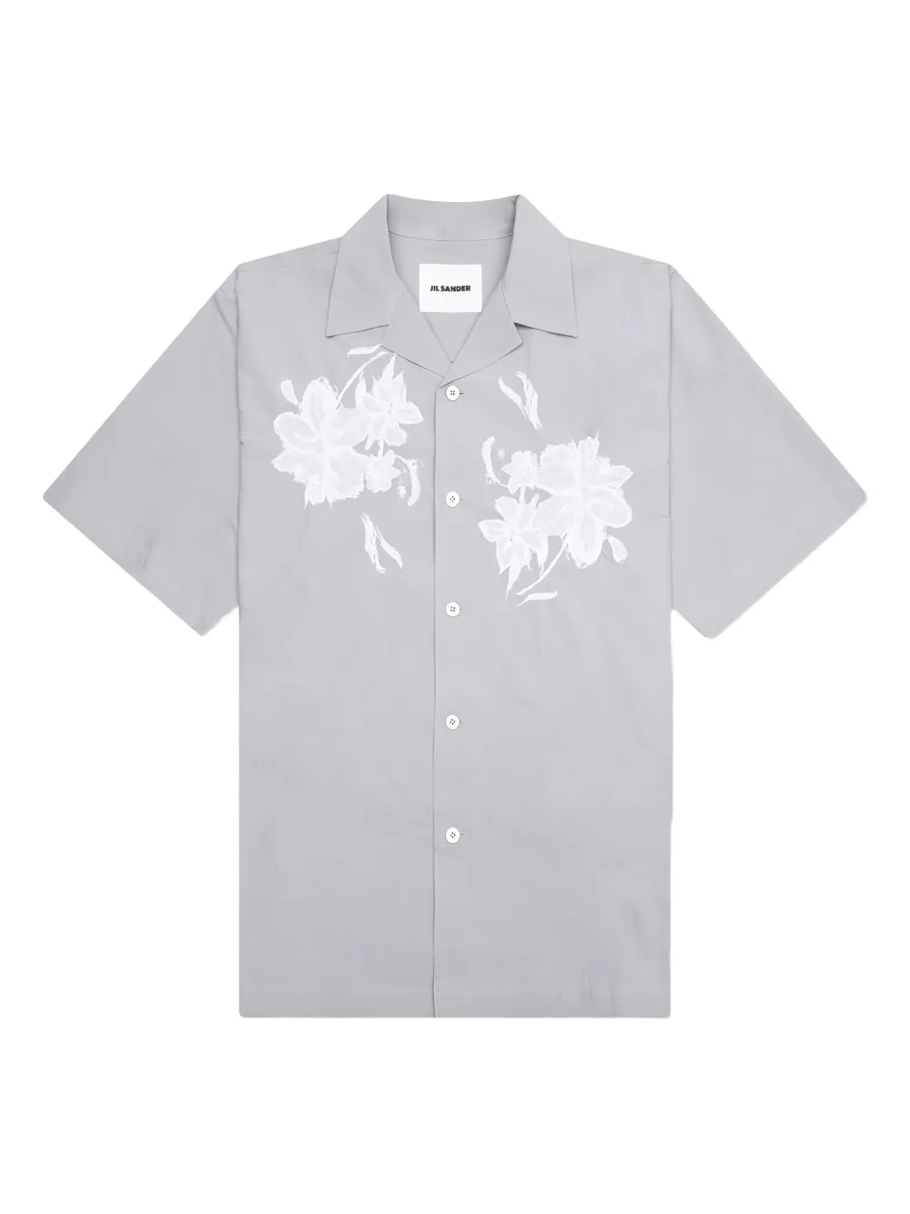 

Вышитая цветочная рубашка JIL SANDER, серый