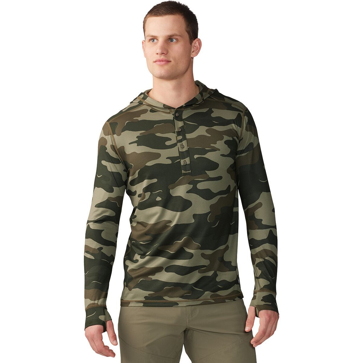 

Утепленная толстовка с капюшоном Mountain Hardwear, цвет dark pine trees camo print