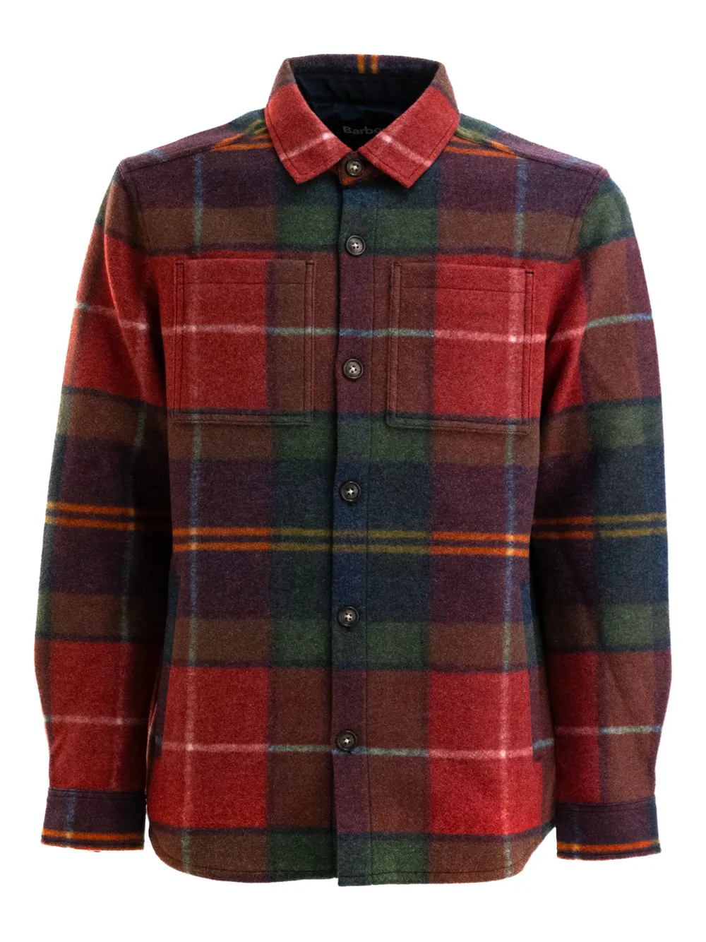 

Куртка-рубашка в клетку Barbour, красный
