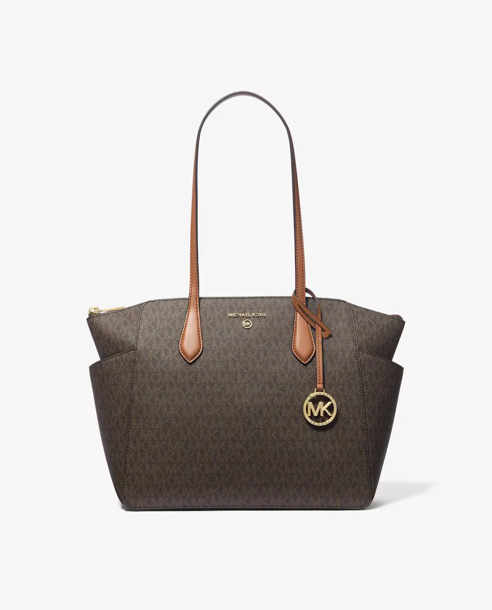 

Сумка на плечо Marilyn Tote с принтом Michael Michael Kors, темно-коричневый