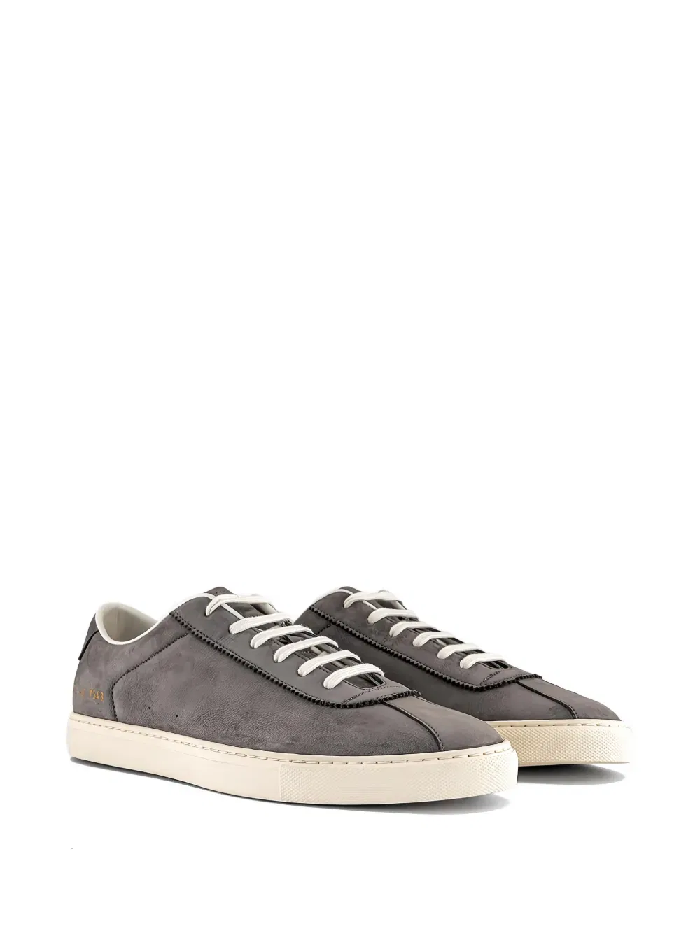 Замшевые кроссовки с декоративной строчкой Common Projects, серый — фото 2