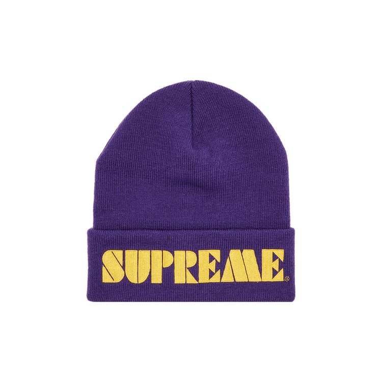 

Шапка Supreme Stencil Beanie, фиолетовый