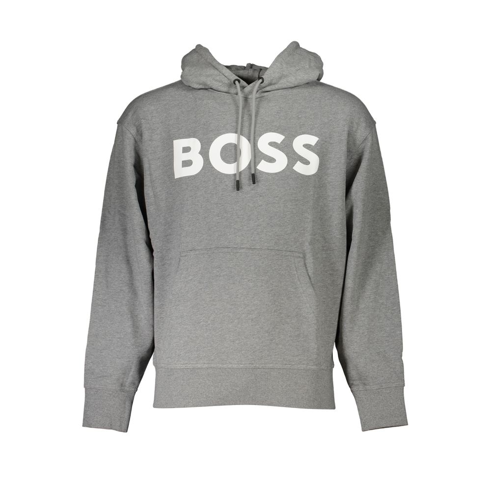 

Серый хлопковый мужской свитер Hugo Boss