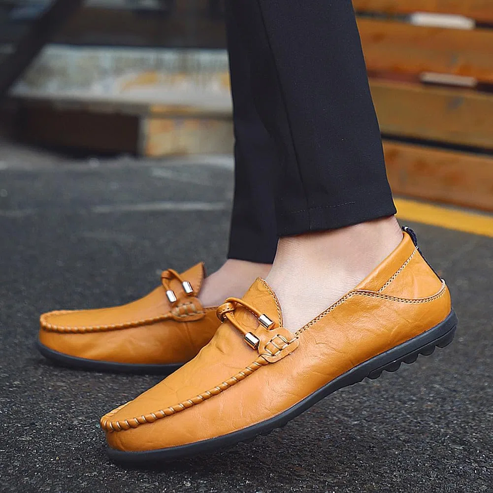 Лоферы кожаные Casual, мягкие, цвет Светло-коричневый Zentavi — фото 2