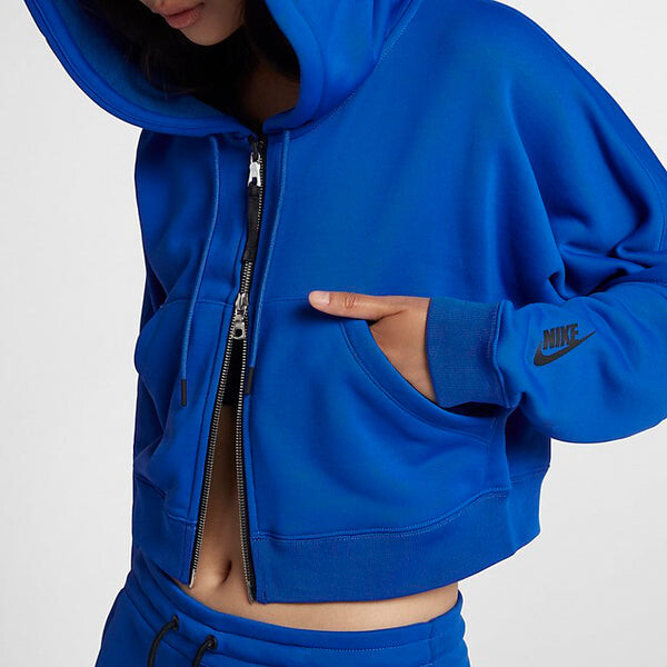 Толстовка (WMNS) Nike NRG FZ Hoodie 'Blue', синий — фото 3
