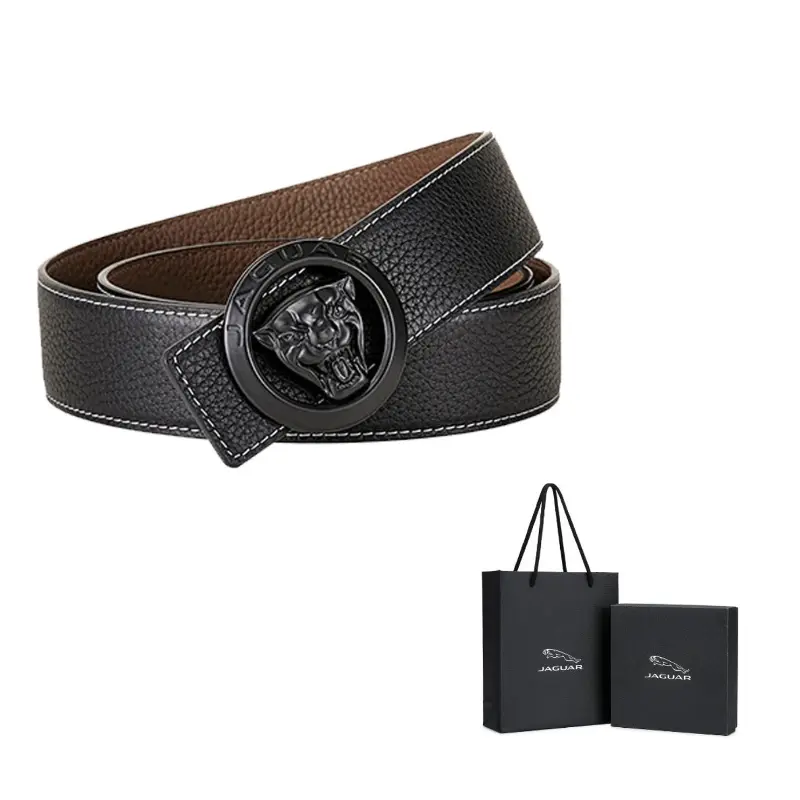 

JAGUAR Кожаный ремень мужской шириной 3,85 см, Black
