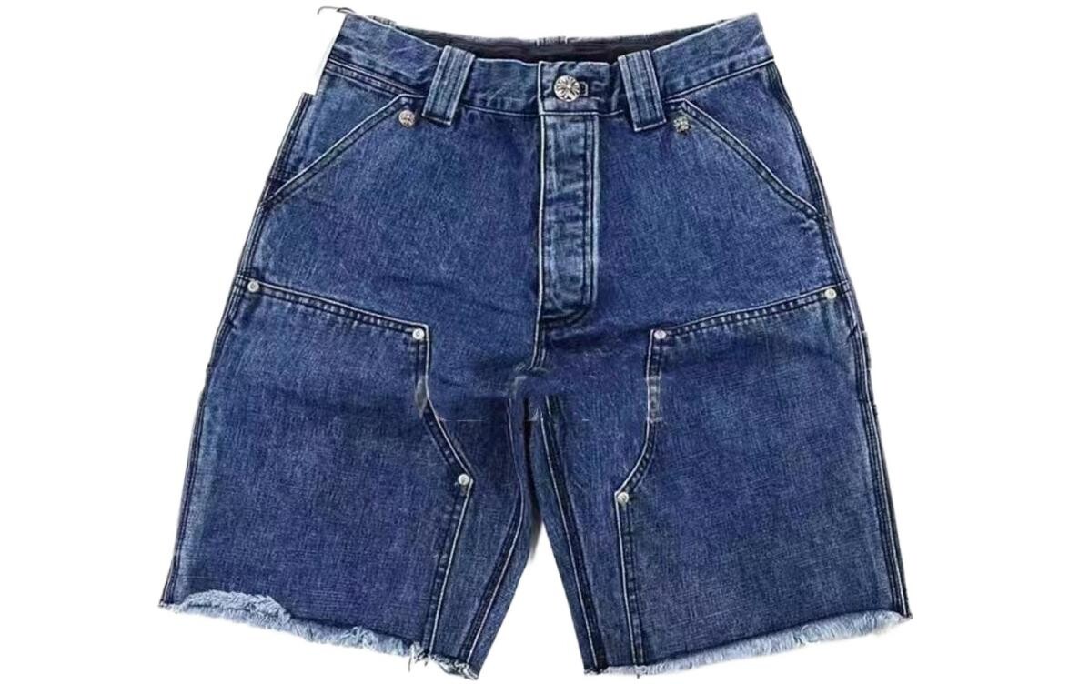 

Джинсовые шорты мужские синие Chrome Hearts, синий
