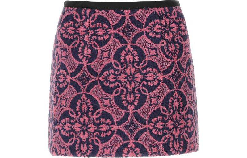 

Юбка-мини из жаккарда с узором Marine Serre, фиолетовый