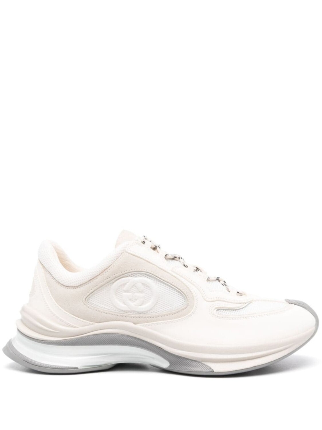 

Кроссовки Gucci Run Logo Interlocking G, белый