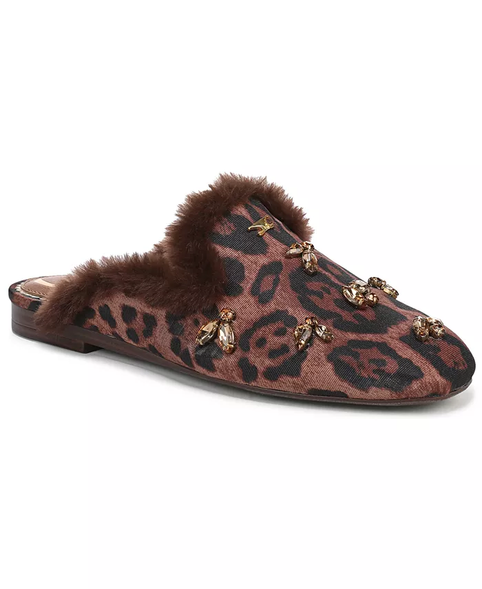 Женские декорированные уютные сабо Tillie из искусственной овчины Circus NY by Sam Edelman, коричневый