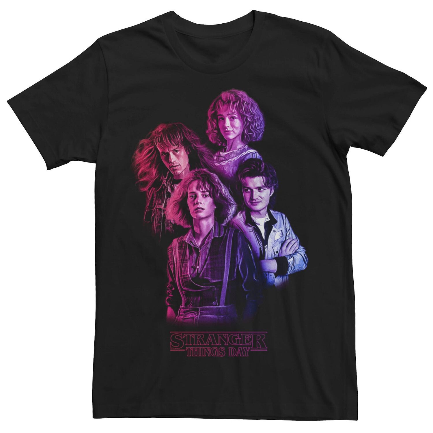 

Мужская футболка с градиентом в стиле Stranger Things Group Licensed Character