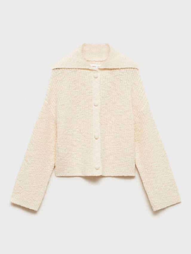 

Детский кардиган Gigi с оверсайз воротником из хлопковой смеси Mango, Pastel Brown