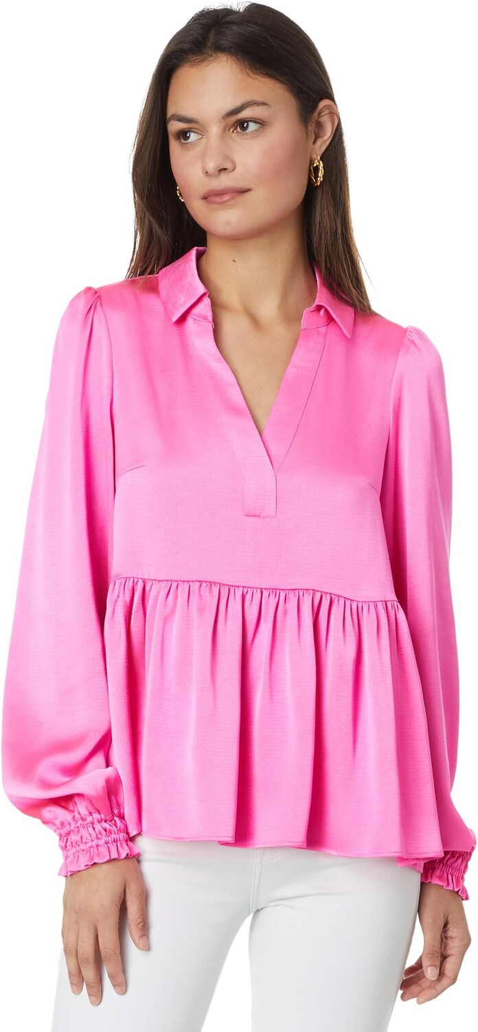 

Топ Lilly Pulitzer Jaylene Long Sleeve Top, цвет Cerise Pink