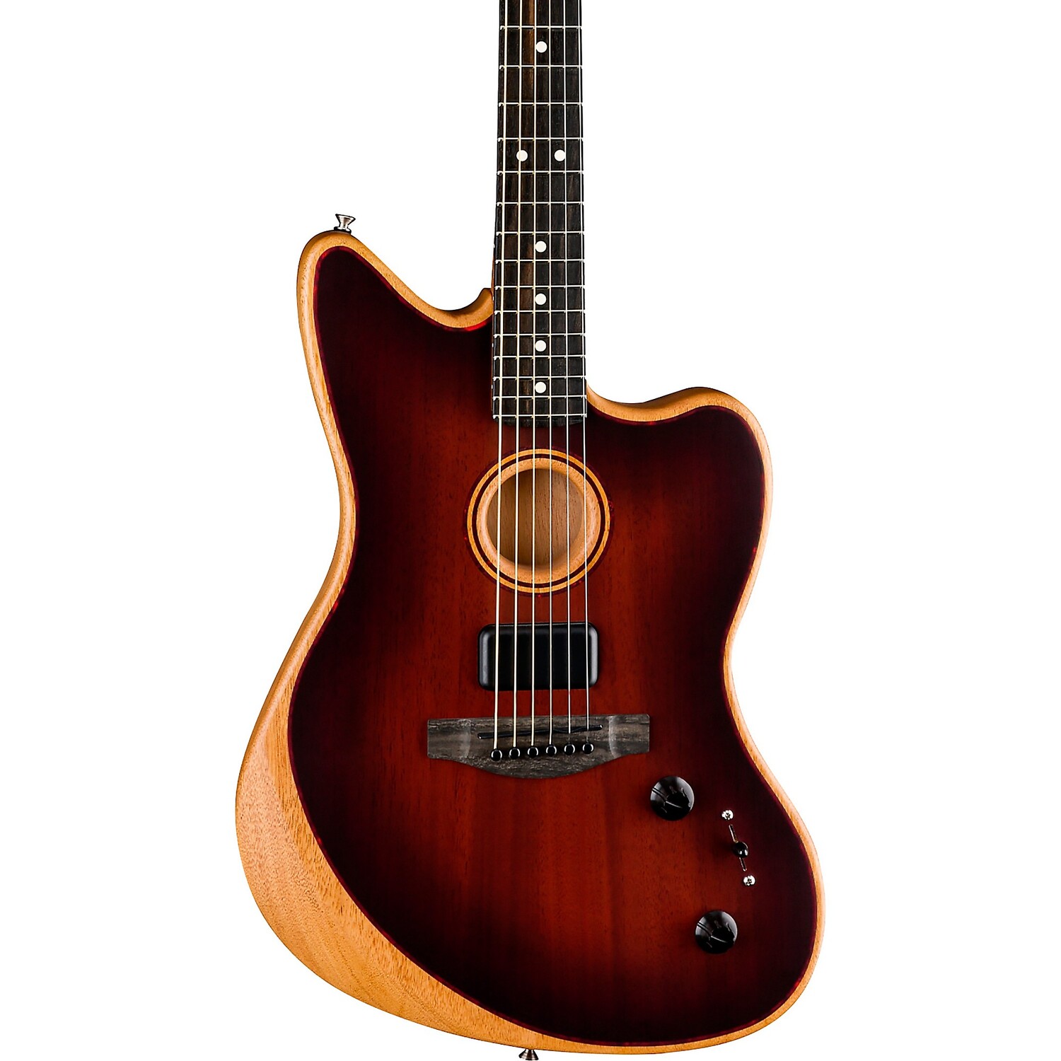 

Акустическая электрогитара Fender American Acoustasonic Jazzmaster All-Mahogany Bourbon Burst