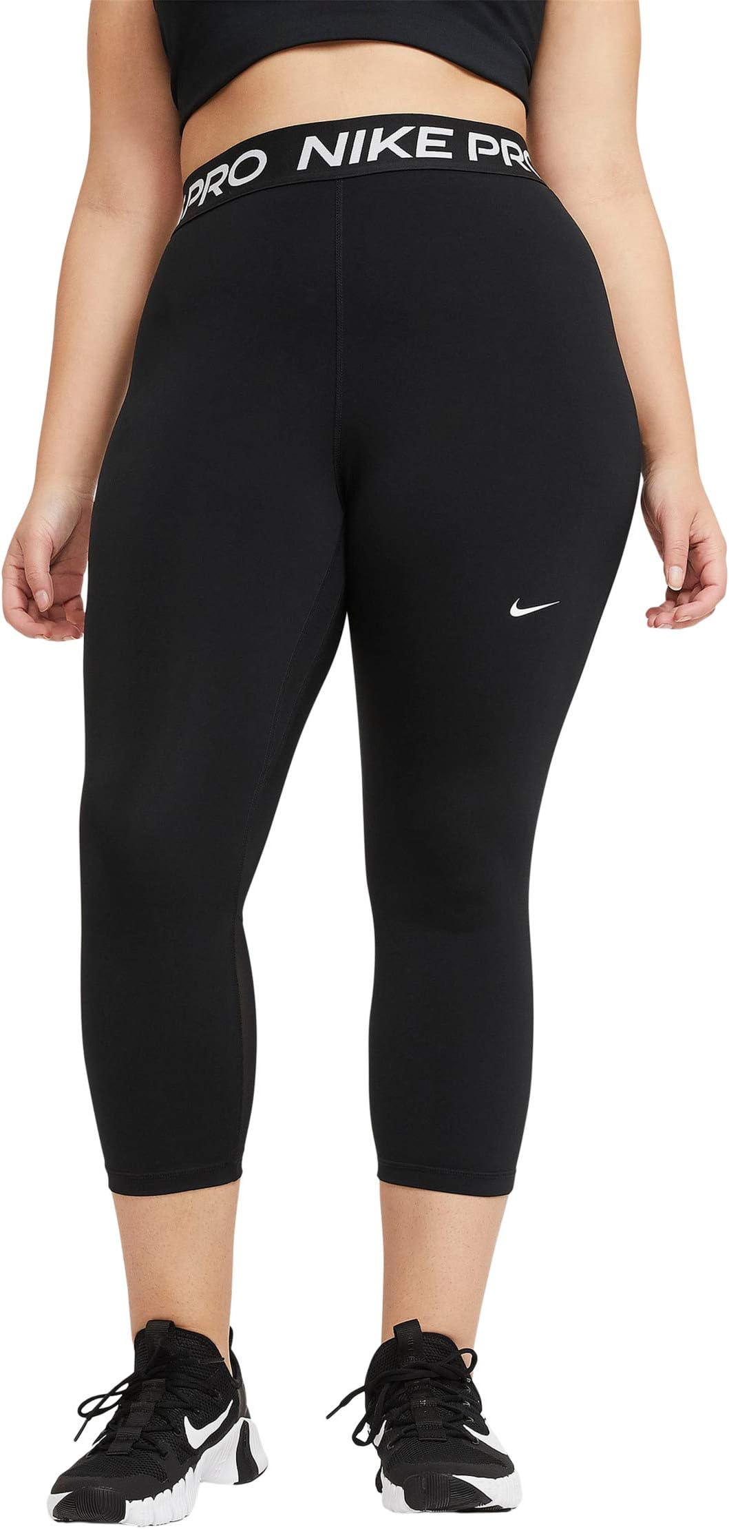 

Брюки Nike Pro Crop Tight, черный/белый