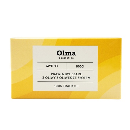 

Настоящее серое мыло с оливковым маслом и золотом 100 г Olma Cosmetics