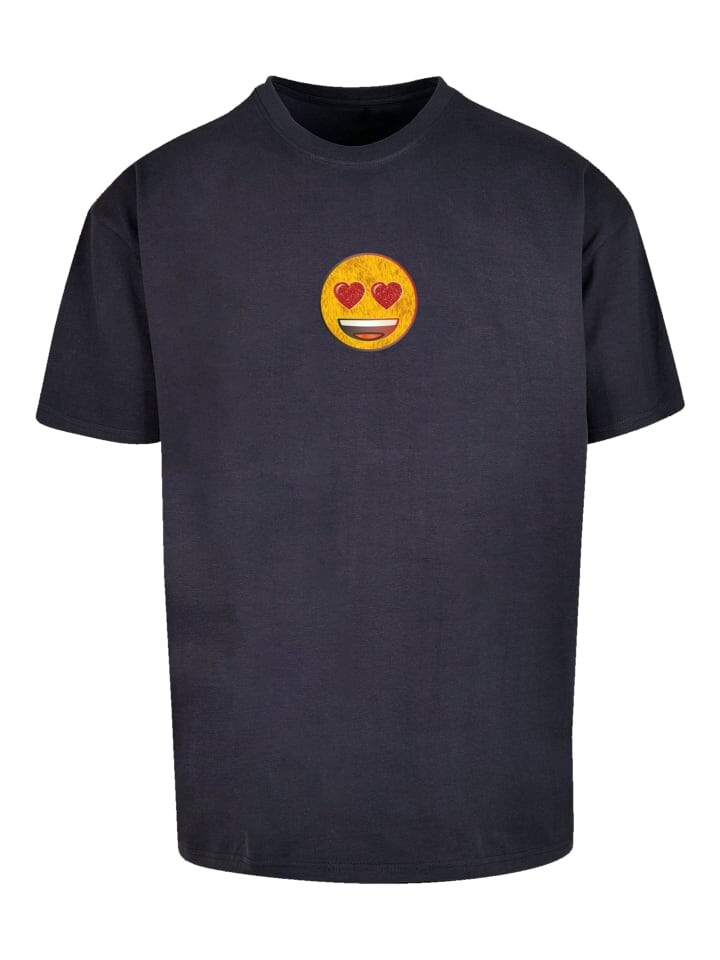 

Футболка emoji couture Heavy Oversize T-Shirt Smiling furry yellow face, цвет marineblau
