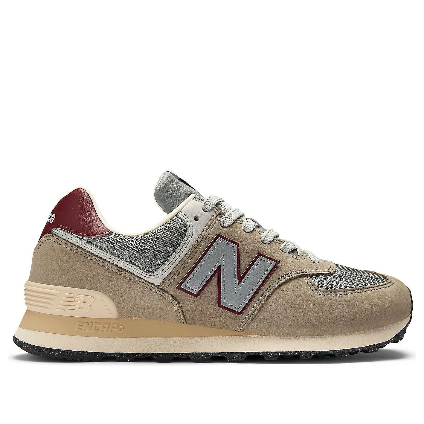 Кроссовки New Balance 574 'Arid Stone Monarch Burgundy' — фото 2