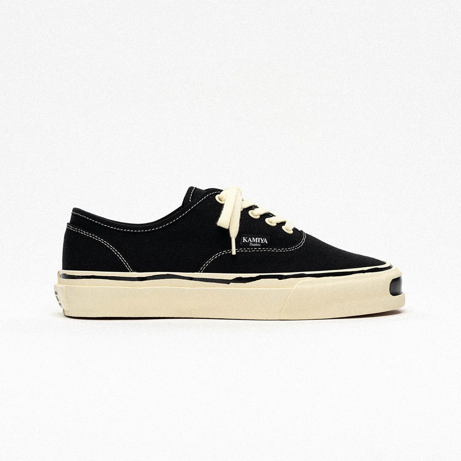 Мужские чёрные кеды Herc Vulcanize Aged Sole от Kamiya