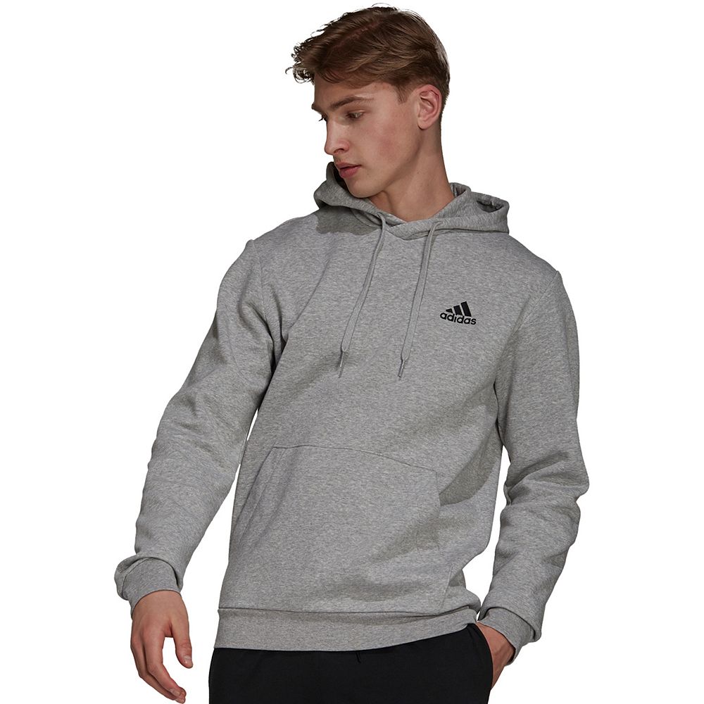 

Флисовая толстовка с капюшоном Big & Tall adidas Feel Cozy Pullover Adidas, цвет Medium Gray Black