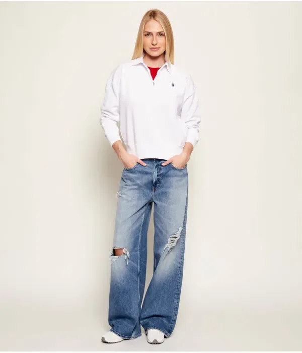 Толстовка loose fit Polo Ralph Lauren, белый — фото 2