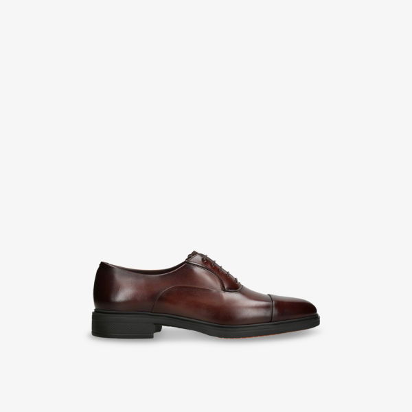

Легкие кожаные оксфорды Santoni, коричневый