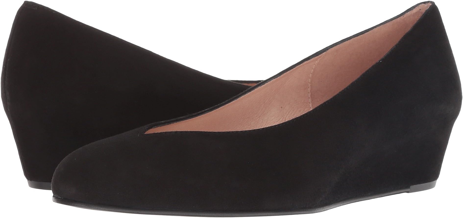 Туфли French Sole Women's Cubic Wedge Heel, Black Suede