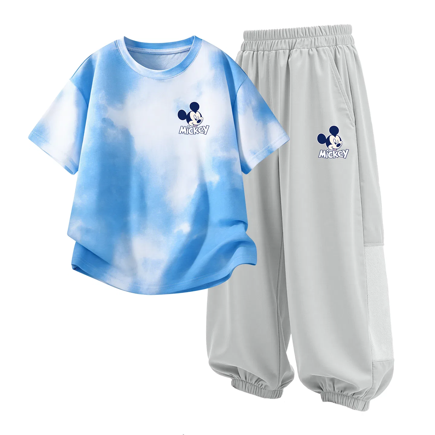 Детский спортивный костюм Casual Sportswear 2 Piece Set Disney, Di Four Leaf K Cloud Blue+Di Four Leaf K Mist Gray — фото 4