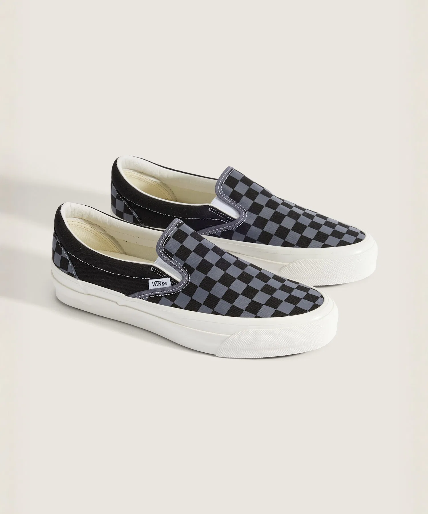 Мужские и женские кроссовки Vans LX Classic Slip-On 98 Checkerboard Steel Shadow VN000D9PFSM1 — фото 2
