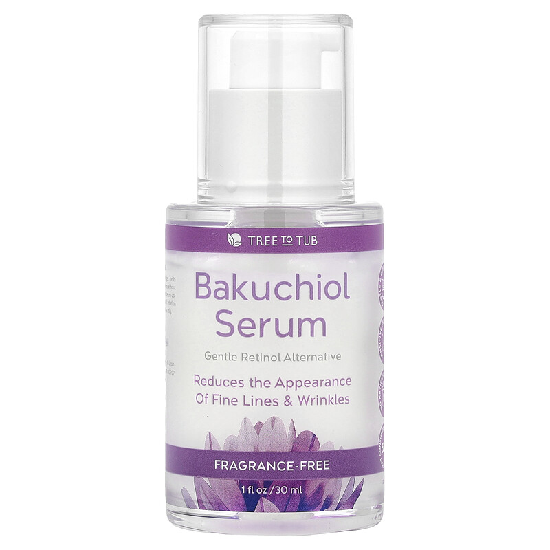 

Tree To Tub, Bakuchiol Serum, без отдушек, 30 мл (1 жидк. унц.)