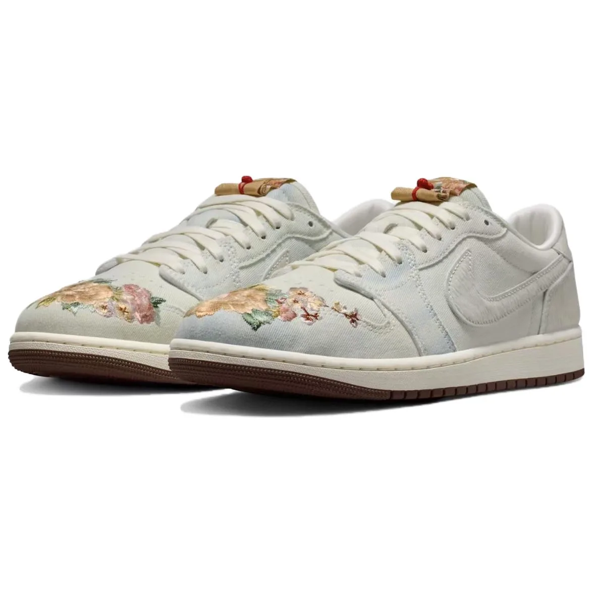 Jordan Кроссовки Air 1 Low top Vintage Unisex бело-голубые — фото 4