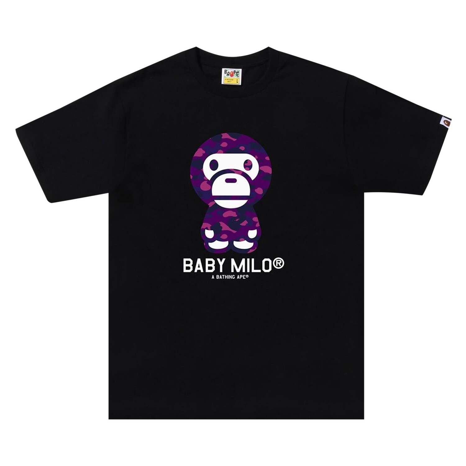 

Футболка BAPE Color Camo Baby Milo, черный/фиолетовый