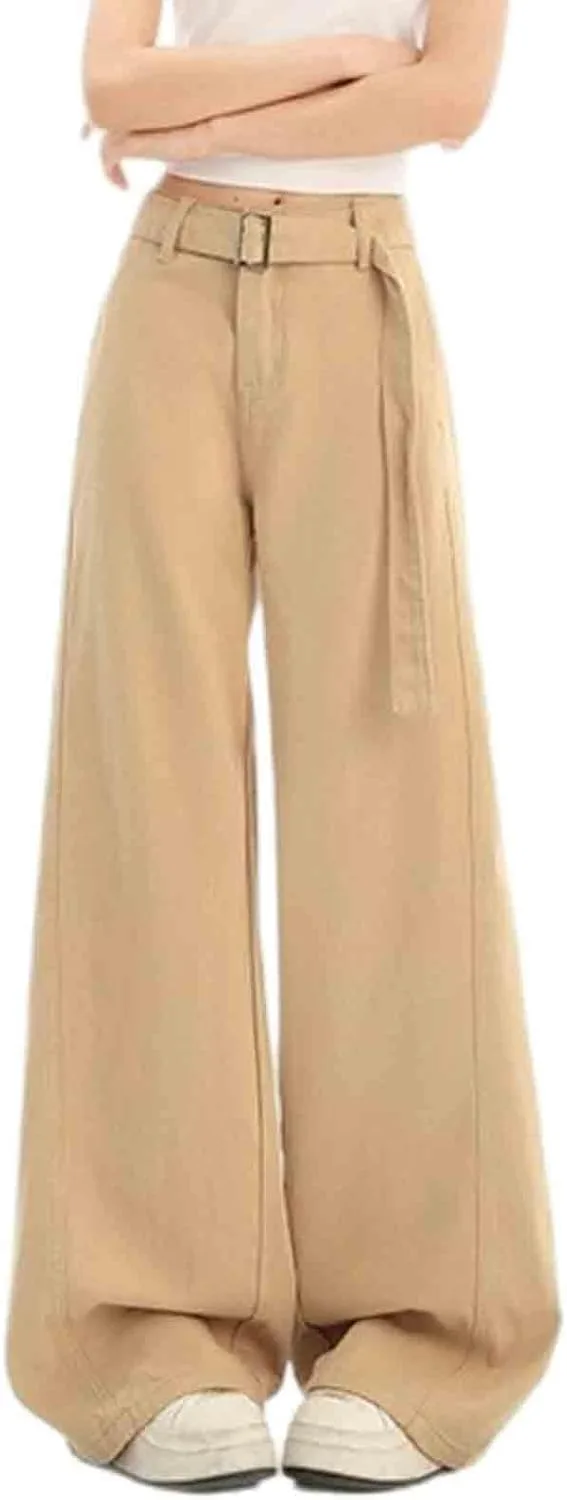 

Женские брюки с высокой талией и широкими штанинами CBDAO