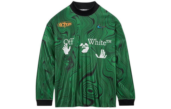 Спортивная футболка x off-white all over print jersey 'kelly green' Nike, зеленый — фото 2
