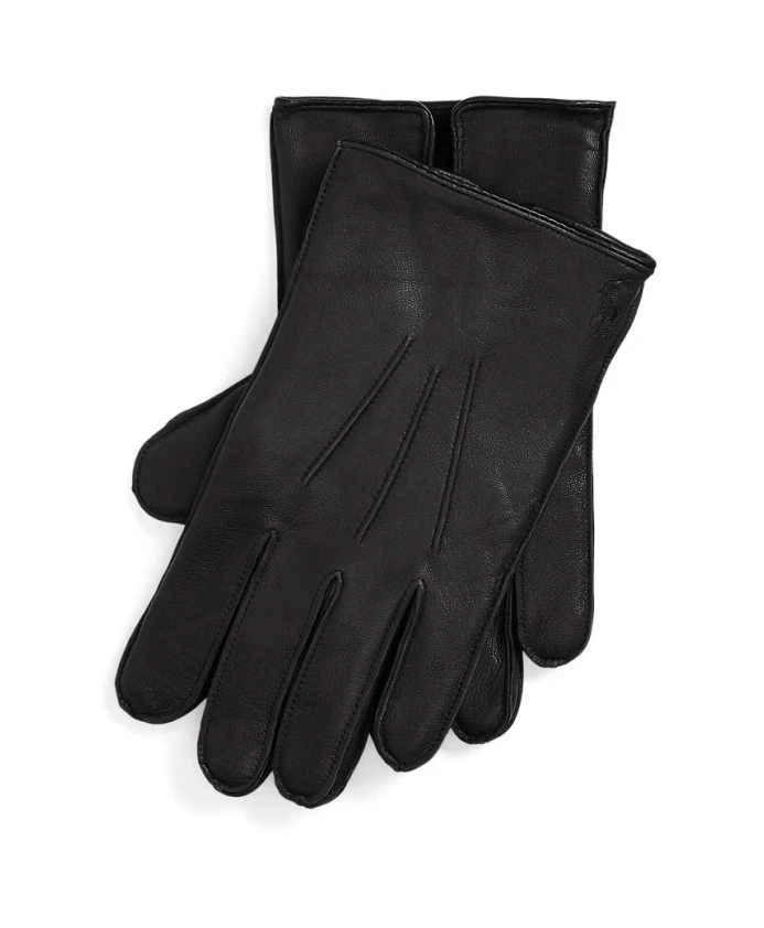 

Кожаные перчатки Polo Ralph Lauren, черный