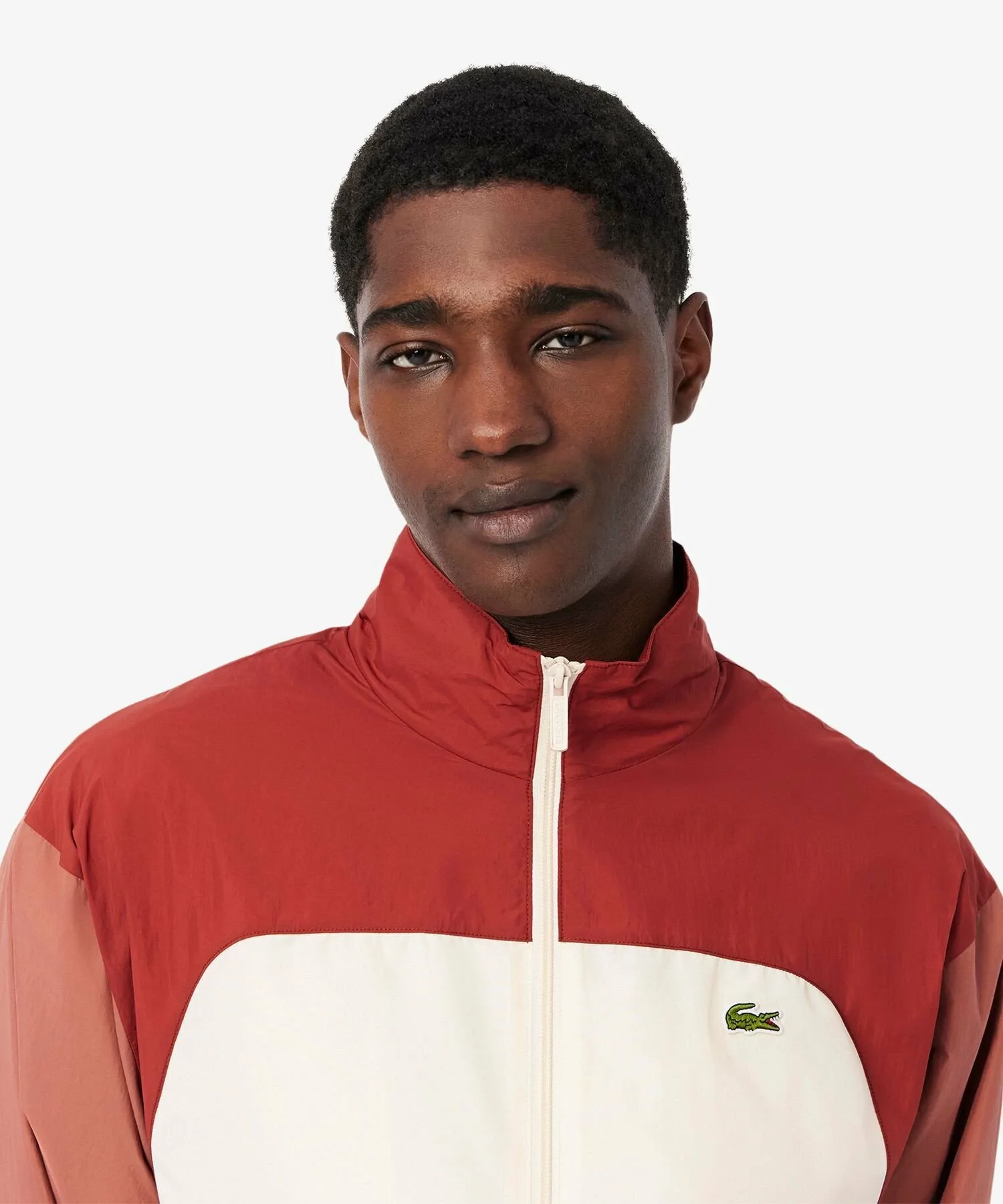 Трехцветная водоотталкивающая спортивная куртка LACOSTE, Red — фото 2