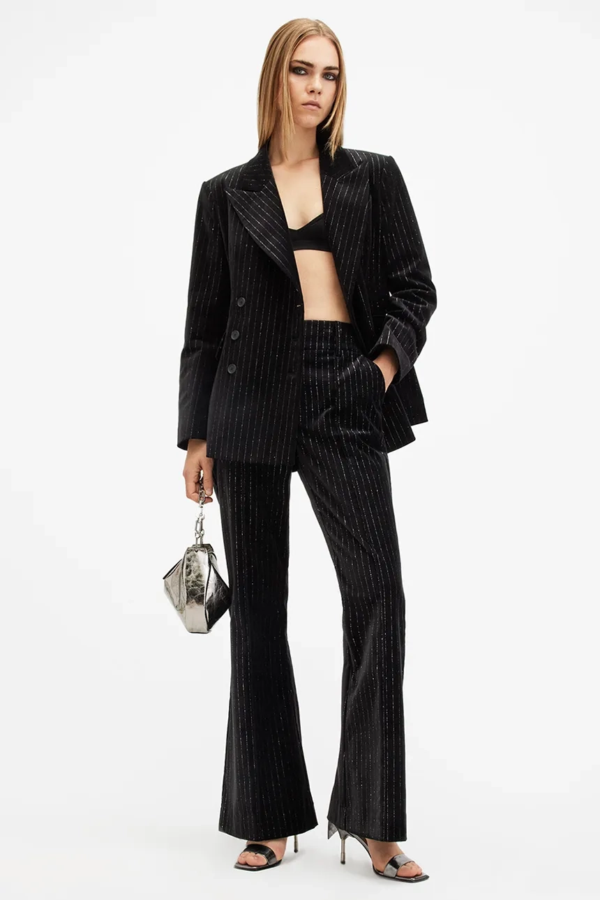 

Брюки SEVENH из хлопка AllSaints, черный
