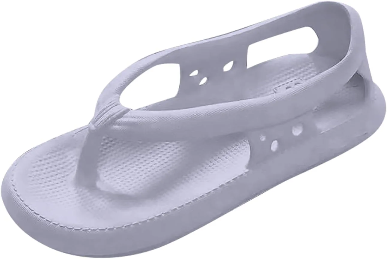 Мужские сандалии-вьетнамские сандалии Cloud Flat Thong Sandals, с вырезом, дышащие, с удобной подошвой, без застежек, элегантные, летние пляжные туфли, серого цвета Quintra