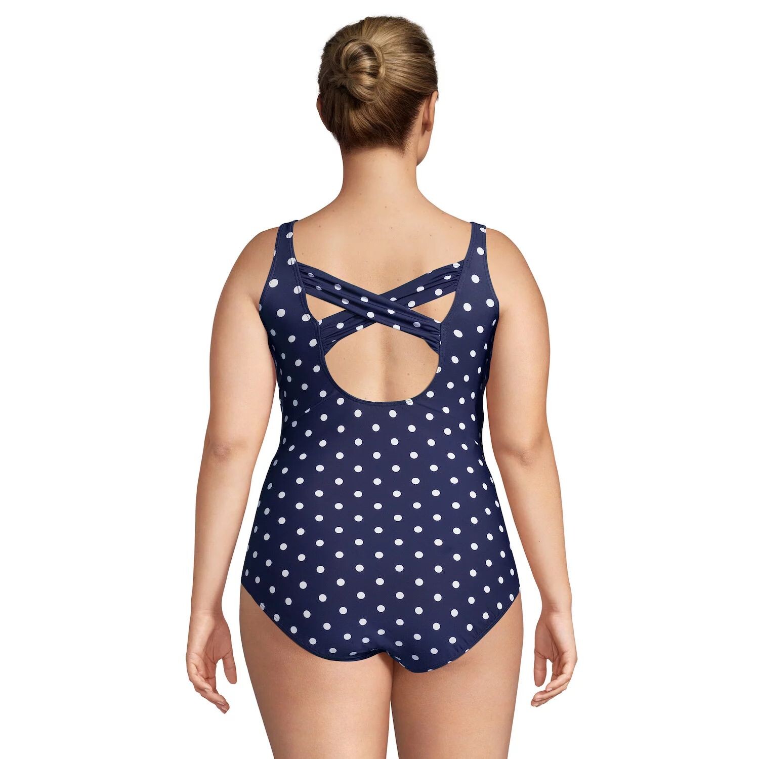 

Большие размеры Lands' End Carmela SlenderSuit Цельный купальник с чашечками G и принтом Lands' End, черный
