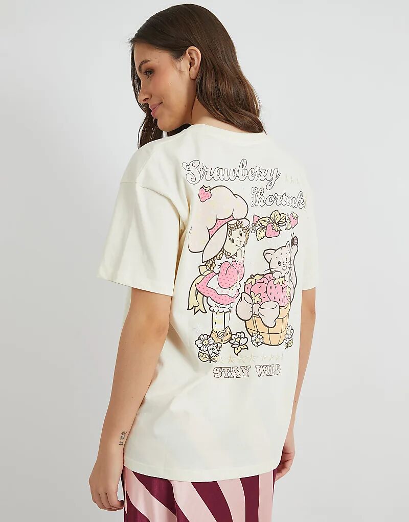 

Футболка Skinnydip London Strawberry Shortcake Stay Wild цвета экрю